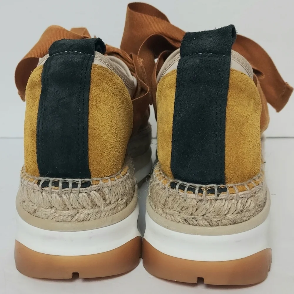 Free People Chapmin Espadrille Sneakers Ribbon Laces 39 / 8.5
